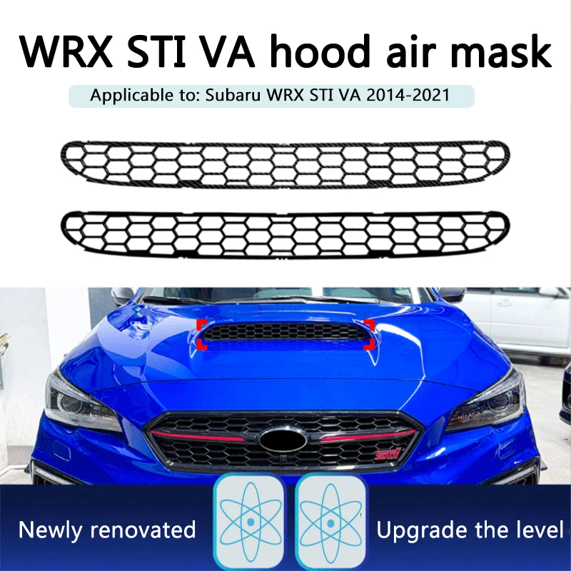 

1Set ABS Engine Hood Air Outlet Dust Cover Sticker For Subaru WRX STI VA 2014-2021 Exterior Car Modification Decor Accessories