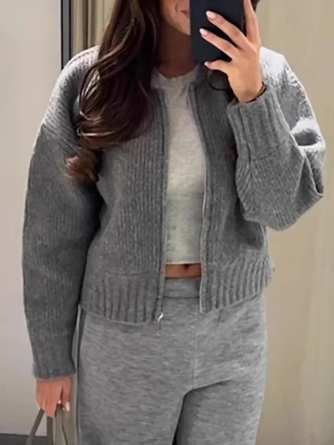 

Женский осенний свитер K-Fashion, базовый однотонный повседневный свитер на молнии с длинными рукавами и круглым вырезом