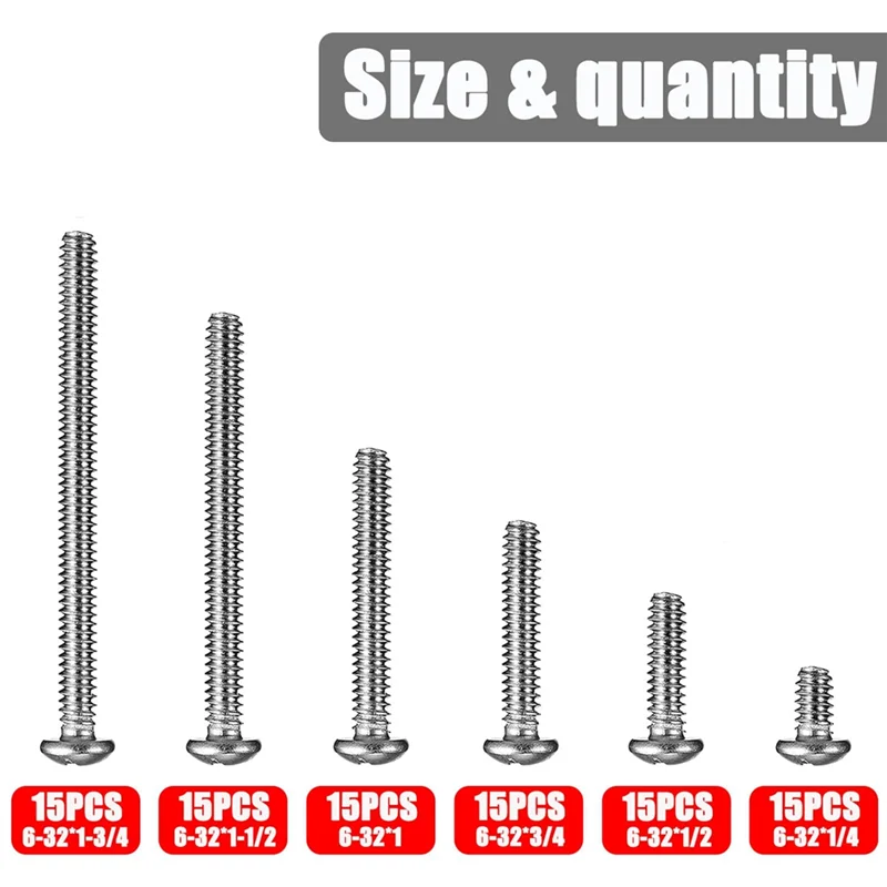

【Горячее предложение】195 шт., комплект удлинителей для электрических розеток, 105 шт., проставки для розеток и 90 шт., плоская резьба 6-32 для дома и промышленности