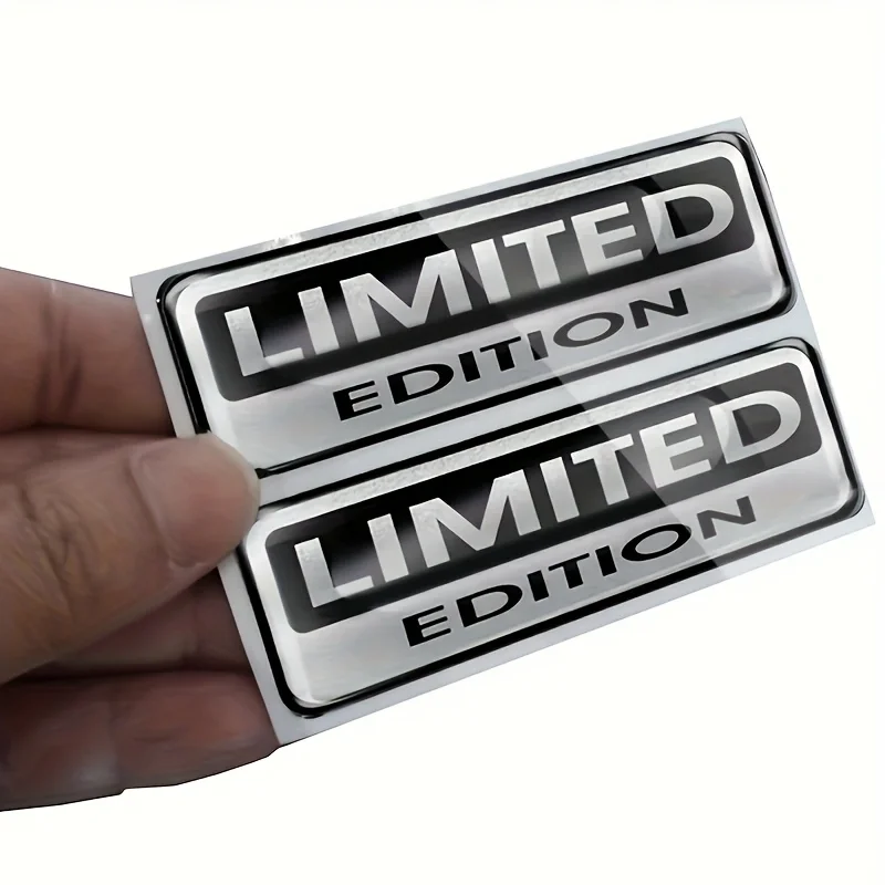 2PCS Limited Edition Emblem 3D Badges Decal Sticker Auto Racing Sport Emblem for Rear Trunk Side Fender Car Motorcycle