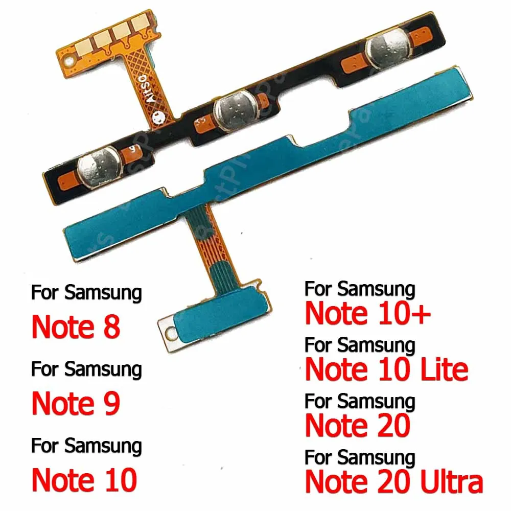 Side Button Volume Repair Replacement For Samsung Galaxy Note 9 10 Lite 10+ Plus 20 Ultra 5G 8 Mute Power On Off Key Flex Cable