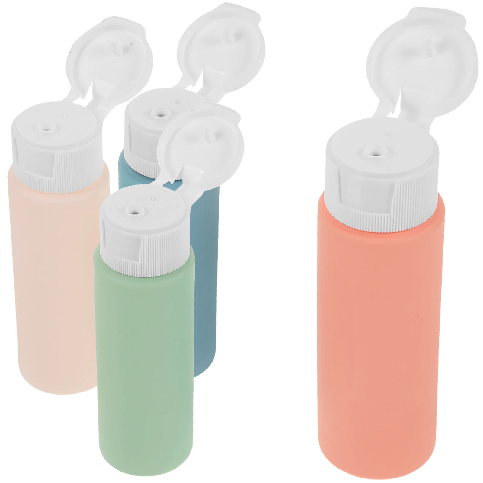 

4 Pcs Travel Supplies Macaron Tube Squeeze Bottle Set Bottles Pump Shampoo Dispenser for Hose