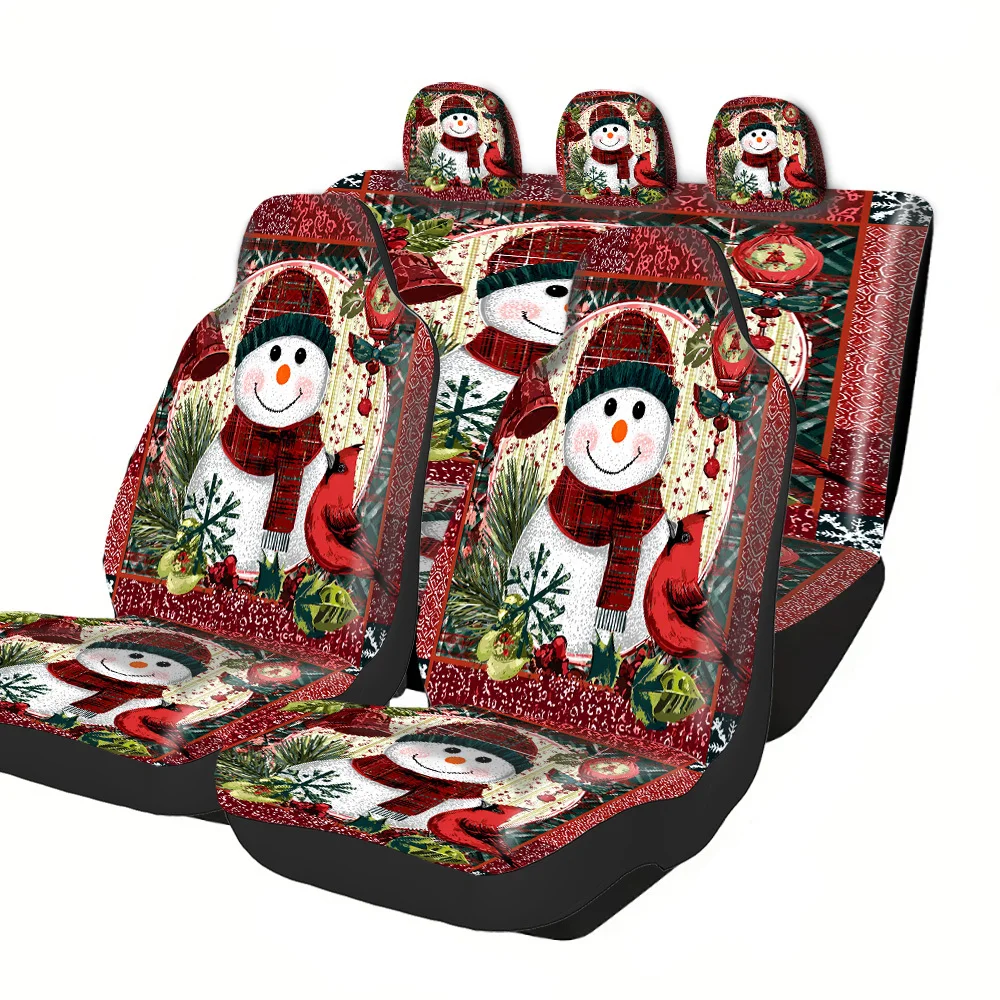 

2-5 Seat Set Car Seat Covers - Black War Horse Print, Polyester Fabric, Easy Install & Washable, Non-Slip & Absorbent, Universal