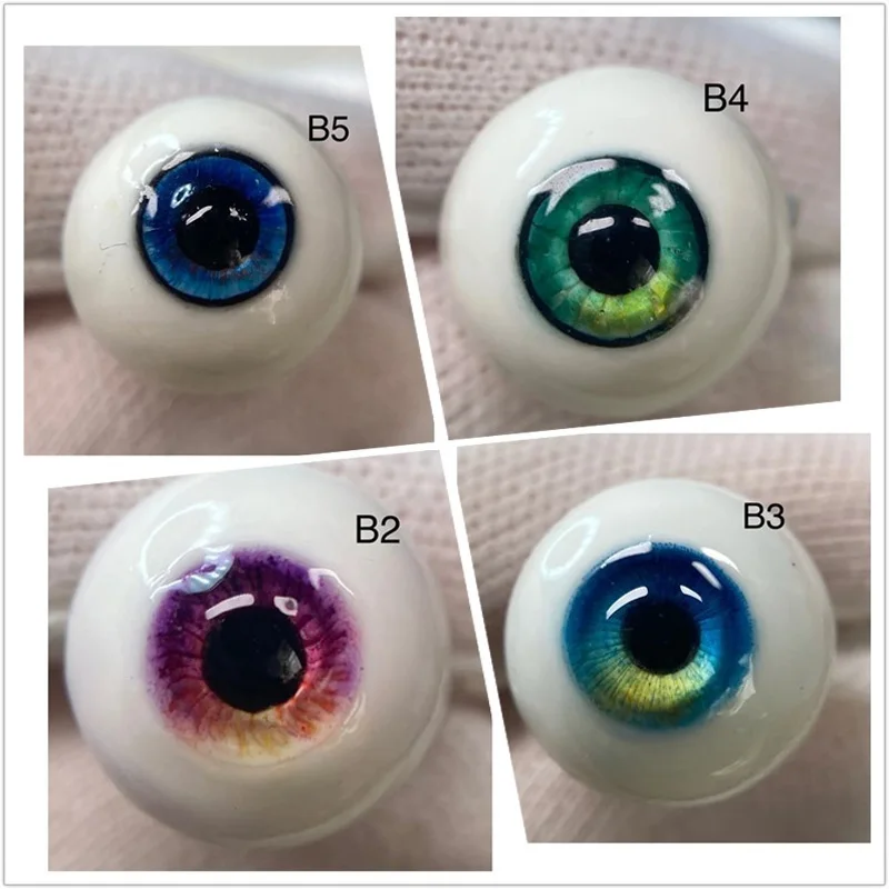 

BJD doll eyeball suitable for 1/3 1/4 1/6 size Eyes for toys cute real style eye pattern gypsum eyeball doll accessories