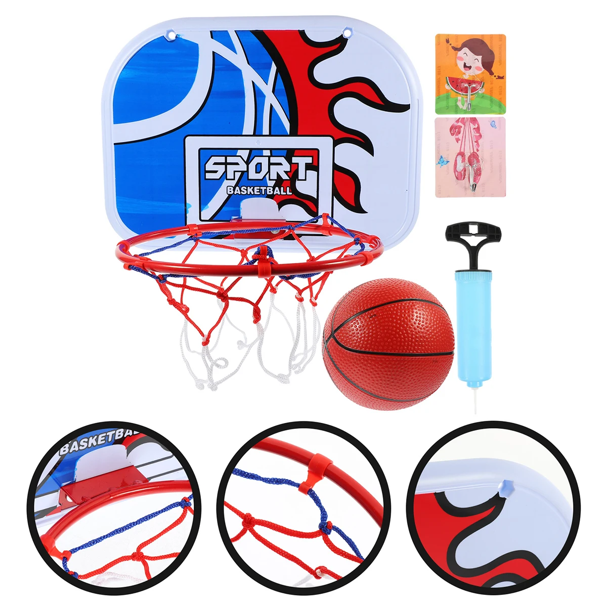 

Indoor Basketball Hoop Children's Stand Basketballs Wall-mounted Toy Board Kids Sports Toys