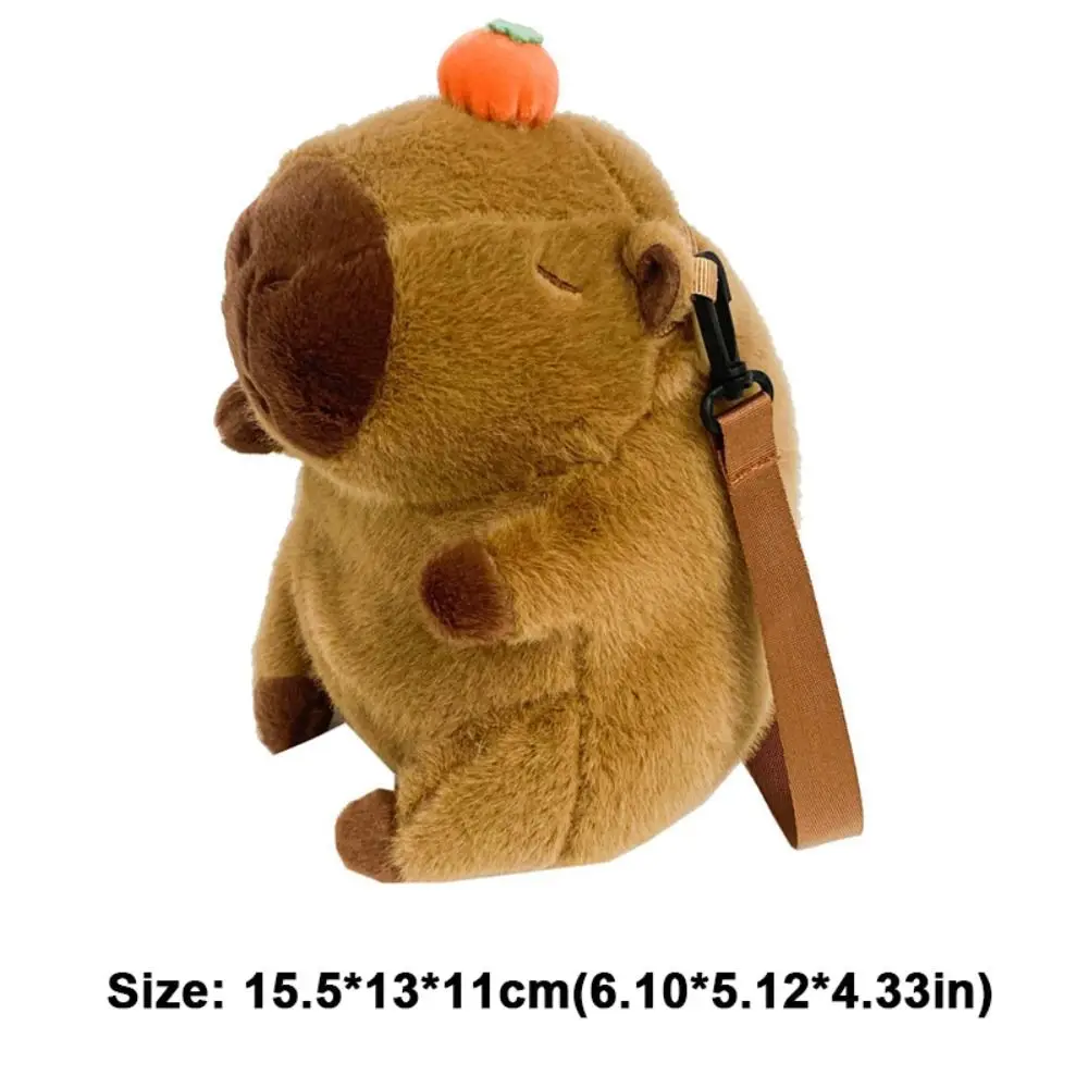 New Capybara Plush Backpack Capybara Crossbody Bag Handbag Soft Warm Capybara School Bag for Girls Birthday Christmas Gifts