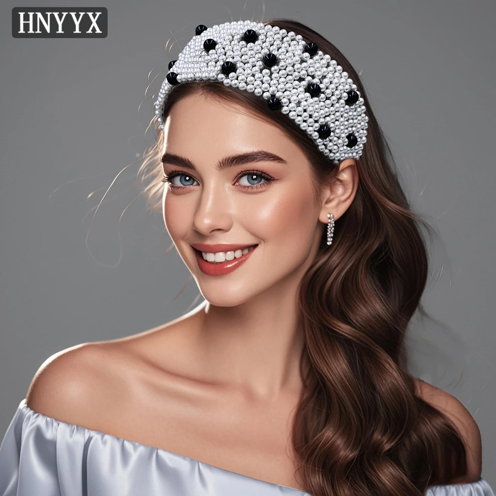 

YouLaPan Bridal Wedding Fashion Hair Hoop Handmade Pearl Making Simple Women's Daily Banquet Dance Party Hair Accessories YXA206