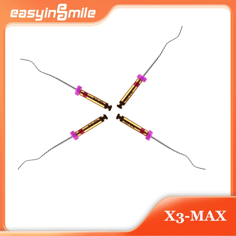 

4pcs Root Canal Engine File Easyinsmile Dental Endo Rotary Files Function Finisher Max Cleaning Endodontic Files 25MM 25/02