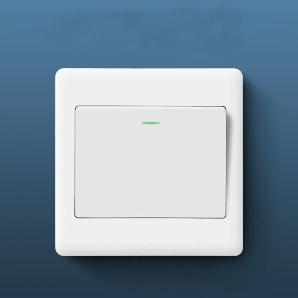 

1/2/3/4 Gang Wall Switches with Fluorescent Indicator Light 1Way Button On / Off Push Buttons Wall Light Switch Panel 4Styles