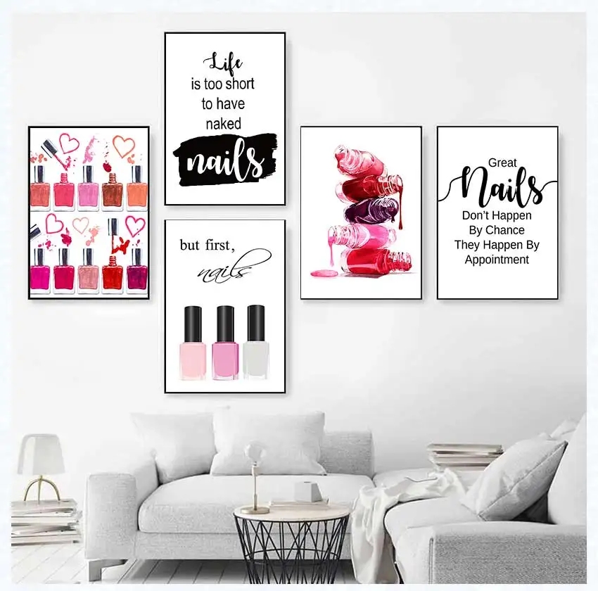 Art Posters and Prints Nail Tech Artist Gift Fashion Picture Canvas Painting Beauty Decor Salon Quotes Makeup Wall