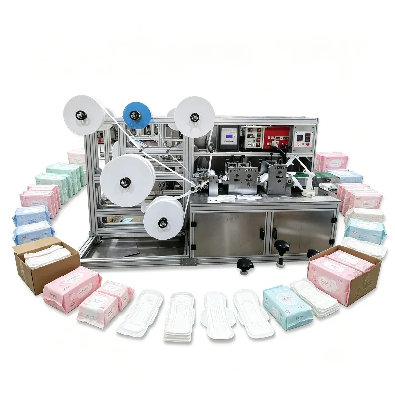 Automatic Sanitary Napkin Production Line | Low Price Full Servo Women Pad Making Machine | Turnkey Project OEM Available