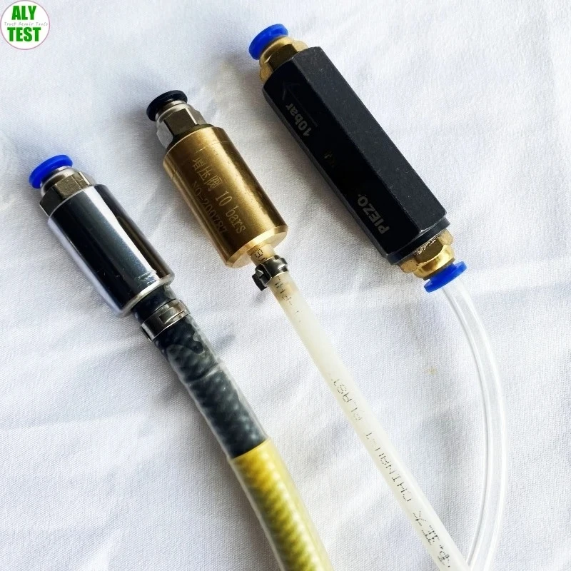 10bar Druck Piezo Diesel Einspritz ventil Test Öl rücklauf Rückschlag ventil Booster Ventil mit Rohr Schnell kupplung für Bosch Siemens – Detail 1