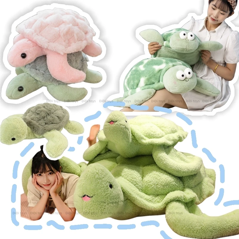 Soft Big Size Turtle Sea Aniamsl Plush Toy Stuffed Tortoise Plushie Pillow Gift Birthday Christmas Present for Boy