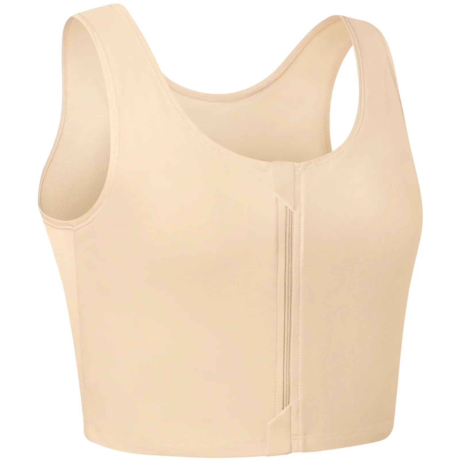 

XUJI Transgender FTM Zip Up Breathable Half Chest Binder
