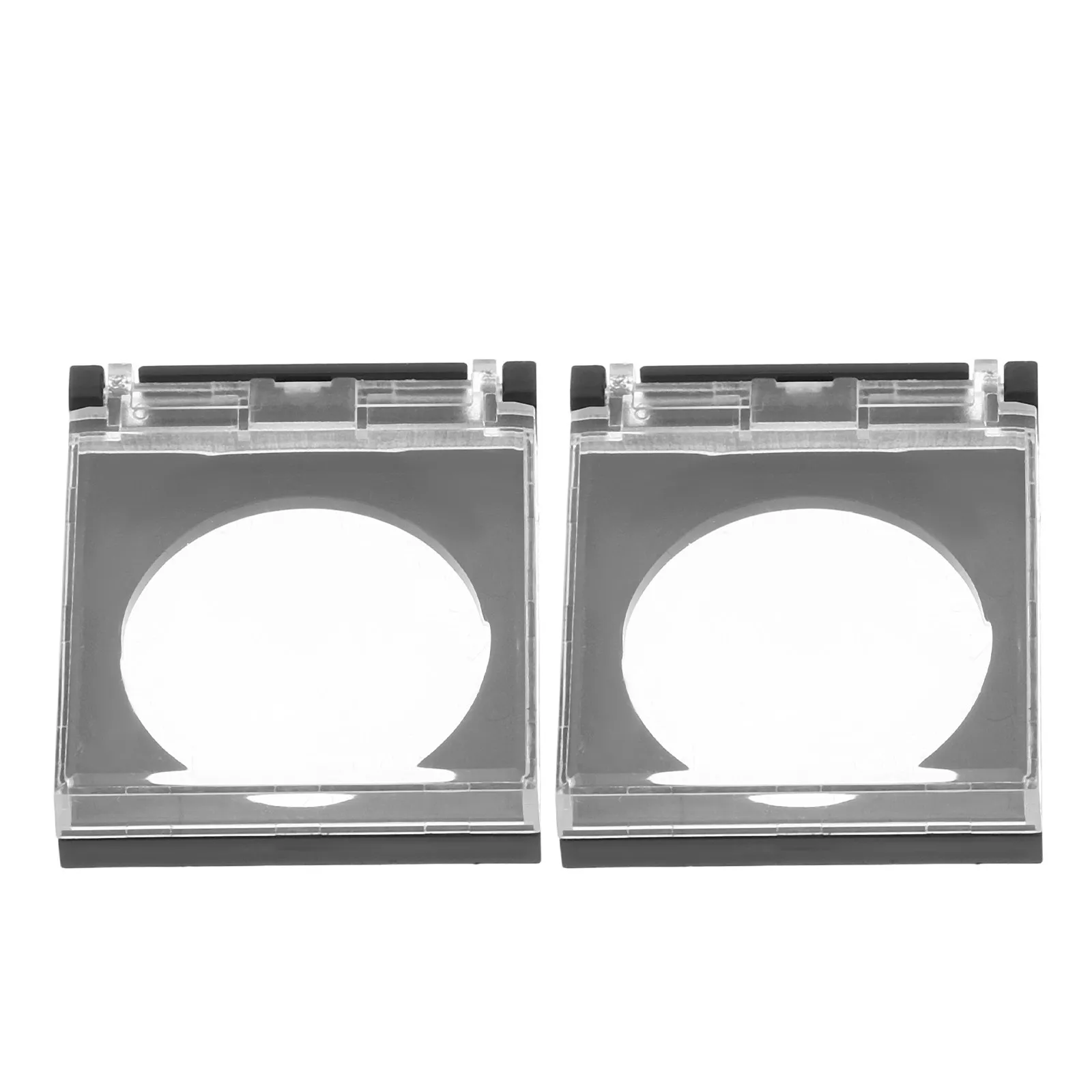 2Pcs Computer Power Button Cover Dustproof Clear Flip Lid Protective Cap Universal for Desktop Tower Server Pc Case