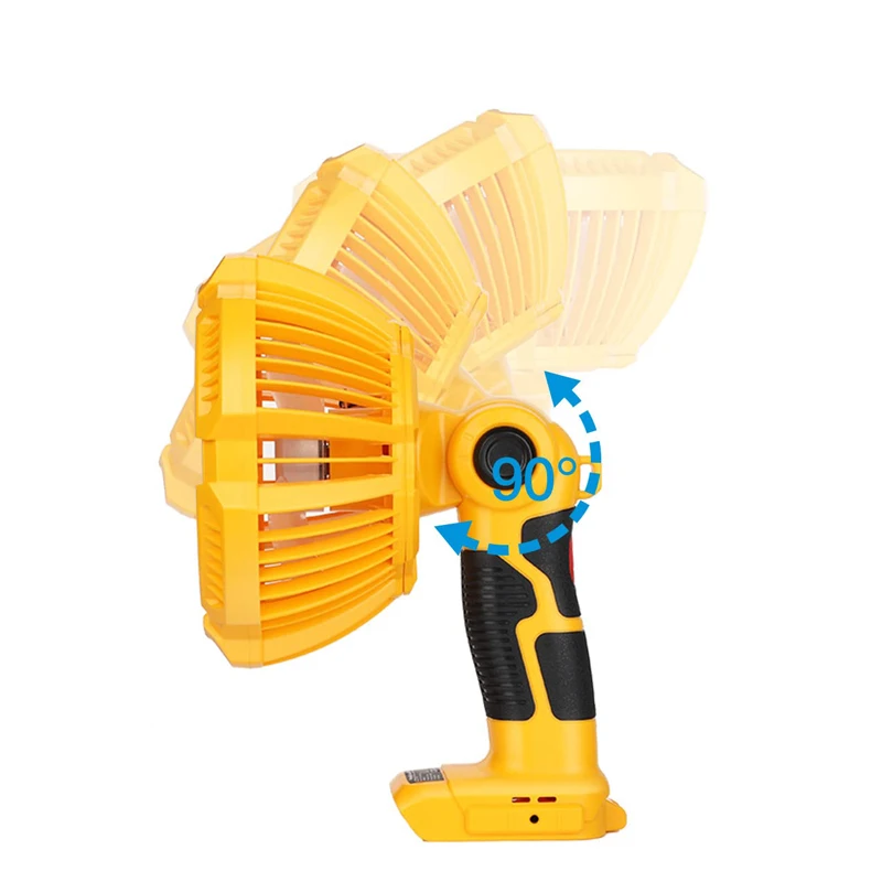 

Compatible with For Dewalt 20V Battery for Power Outage Emergency Garage Use Portable Camping Cordless Fan with Remote Control
