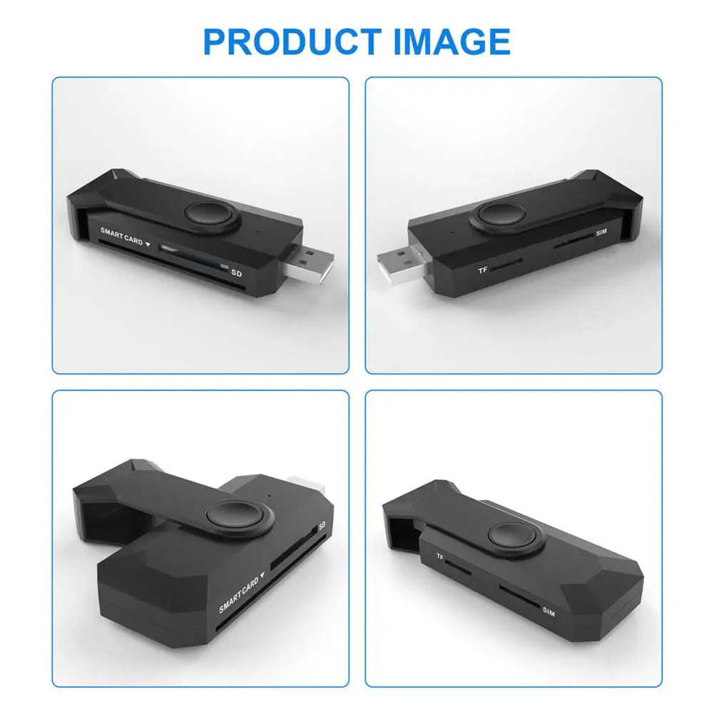 Convenient Card Reader Adapter Widely Compatible Memory Card Reader with Hanging Hole Data Transmission