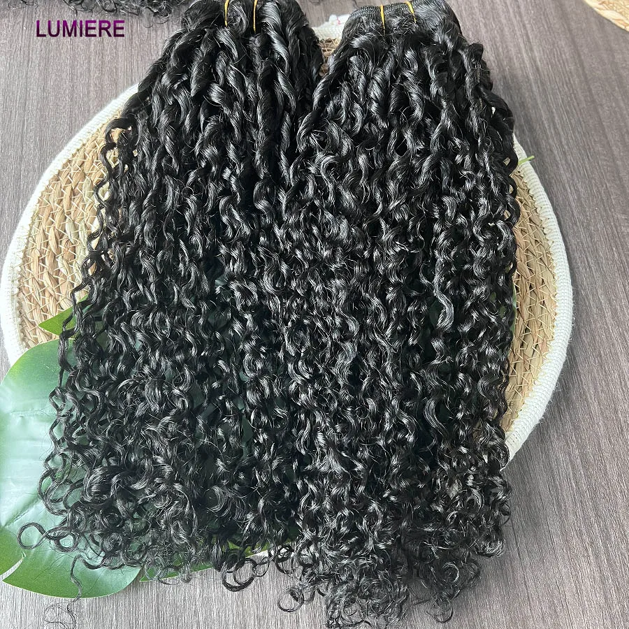Burmesische Pixie Curly Bundles Unbehandeltes Jungfrauenhaar 3/4 Bundle-Deal Tiefe Afro-Locken Echthaar-Extensions Großhandel – Detail 28