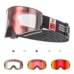 Kapvoe Photochromic Ski Goggles Magnetic Anti-Fog Lenses UV400 Protection Men Women Snow Goggles Winter Sports Eyewear Youth