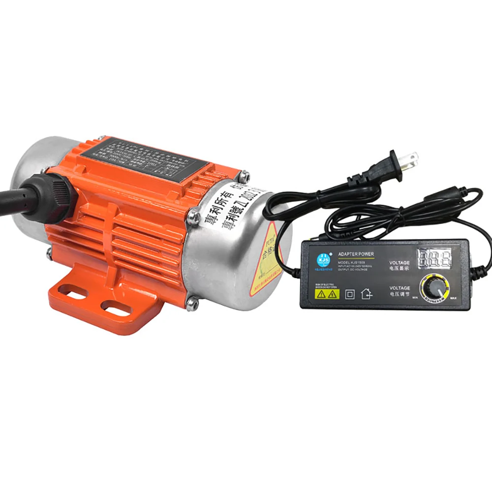 30W DC 24V Brush Vibration Motor 1.5A 3000RPM Speed Adjustable Industrial Motor Vibrator Force 0.3KN With Power Adapter