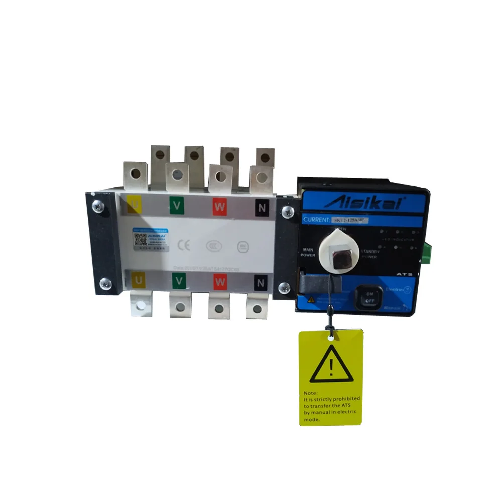 

Chinese Made Aisikai High Quality Best Selling ATS Automatic Transfer Switch 20A/40A/63A/100A 4 Poles For Generator