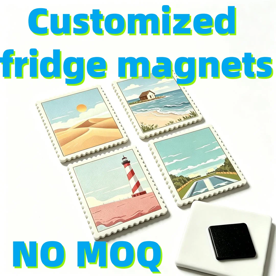 Custom Fridge Magnets Magnetic Refrigerator Magnets Coastal Landscape Travel Souvenir NO MOQ