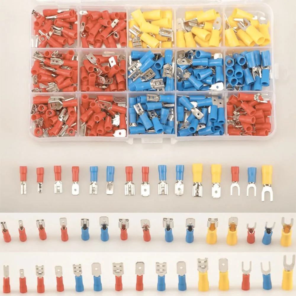 330-teiliges Crimpverbinder-Set, Stecker- und Buchsenverbinder-Kit, 15 Arten Crimpklemmen, elektrische Verbinder, elektrische Anschlussklemmen – Detail 1
