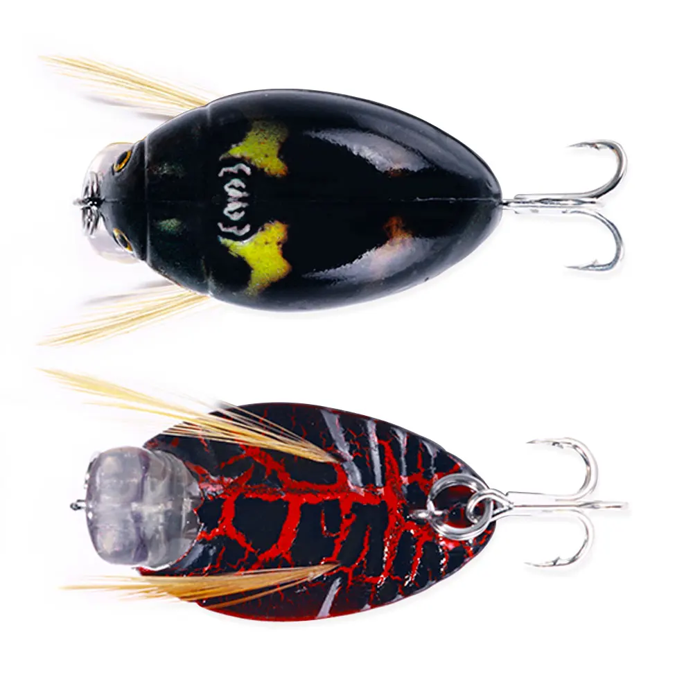 HENGJIA 1PCS 3,8 cm 4g Künstliche Marienkäfer Angeln Köder Zikade Käfer Insekt Wobbler Angeln Lockt Topwater Für bass Karpfen Angeln – Detail 6