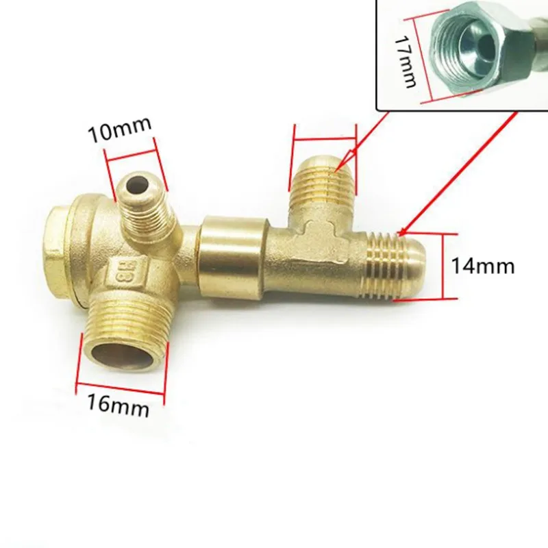 Air Compressor Oil-free Small Air Pump Fittings Four-way Valve Check Valves