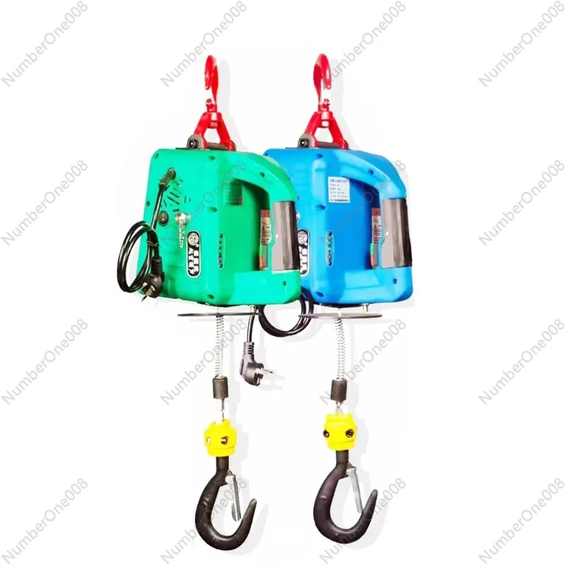 

Portable Electric Hoist Household Portable Crane Hand Winch Pull Block Wire Rope Hoist 220V 100kg 200kg 300kg 500kg