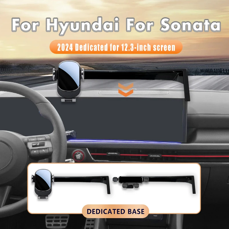 

Screen-Mounted Car Phone Holder For Hyundai Sonata 2024 Fixed Anti-Shake Durable Design Vehicle Accessories Universal Phone Size