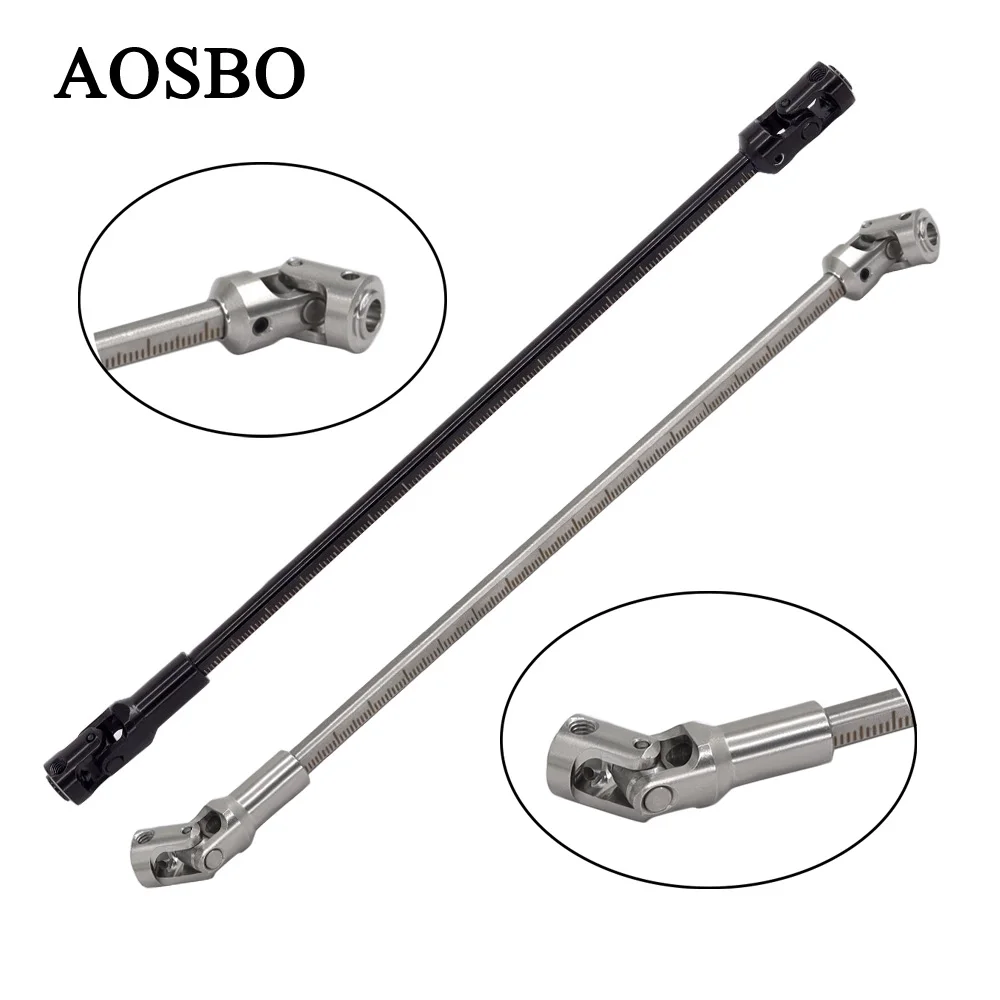 

Stainless Steel DIY Cut Length Driveshaft Universal Joint Drive Shaft For 1/10 LCG RC Crawler SCX10 I II III TRX4 Capra Upgrades