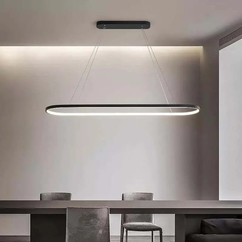 

Modern LED pendant light elliptical minimalist line light living room dining room bedroom hanging pendant light home lighting