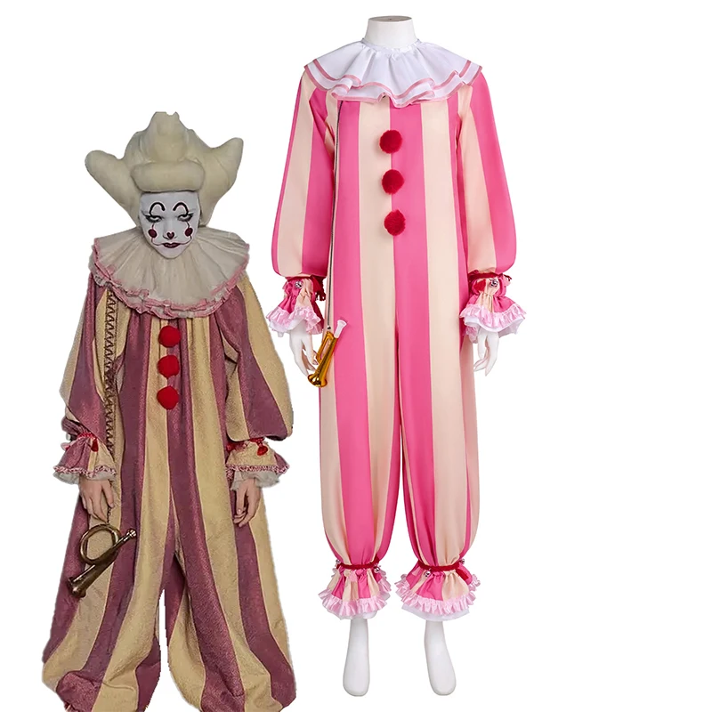 

Женский костюм для Хэллоуина: Розовое платье-клоун в стиле ужасов, вдохновленное серией «Ит: Добро пожаловать в Дерри», для взрослых женщин, косплей.