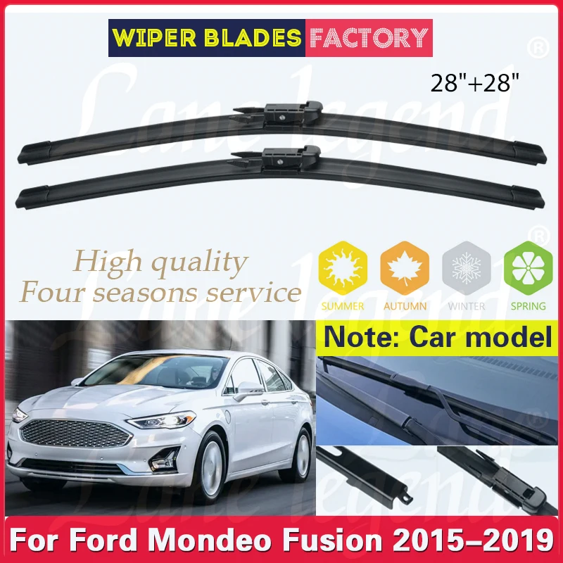 2pcs For Ford Mondeo Fusion 2015 2016 2017 2018 2019 Front Wiper Blades Windshield Windscreen Window 28\