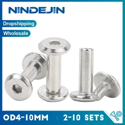 Hex Socket Head Furniture Bed Connector Rivet Insert Joint Sleeve Nut M3 M4 M5 M6 M8 Stainless Steel Bolt Use for Cot Bed Crib