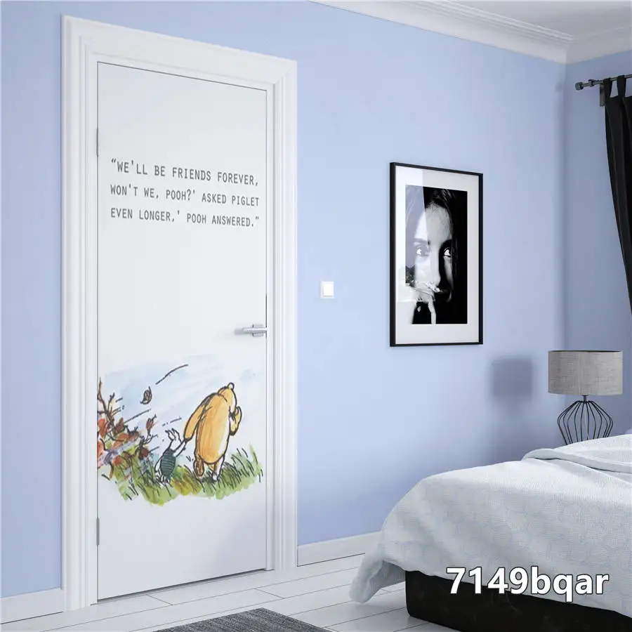 Disney Winnie the Pooh and his friends Decoration for boys and girls room door door stickers Wall Stickers PVC wall art Cartoon