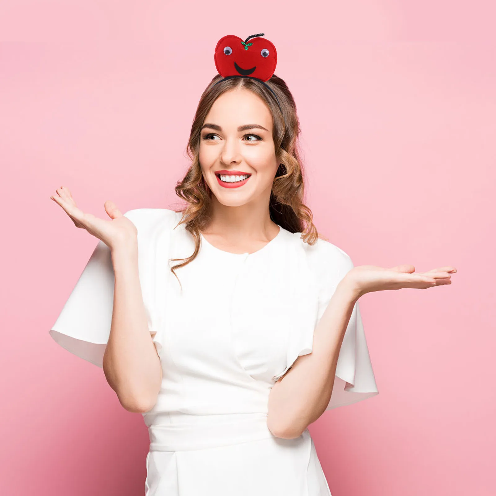

2 Pcs Fake Fruit Headdress Carnival Accessories Headband Decor for Party Faux Apple