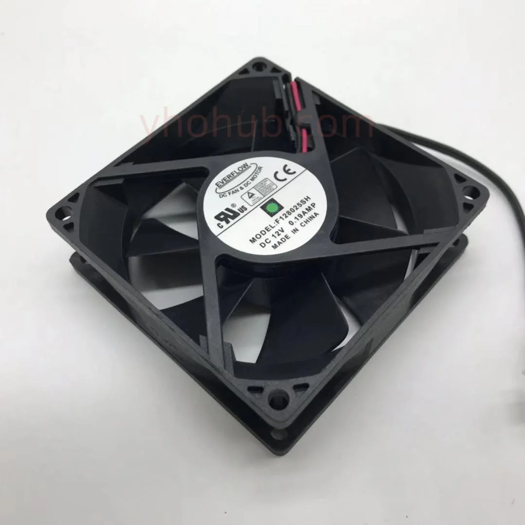 

EVERFLOW F128025SH DC 12V 0.19AMP 80X80X25mm 2-Wire Server Cooling Fan