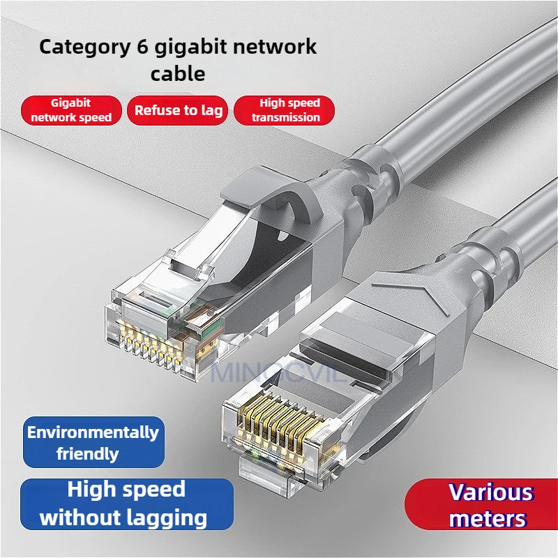 Cavo Ethernet MINGCVIL Cat6 Gigabit Cavo Internet ad alta velocità 1000Mbps Cavo patch LAN di rete RJ45 per PC portatile router