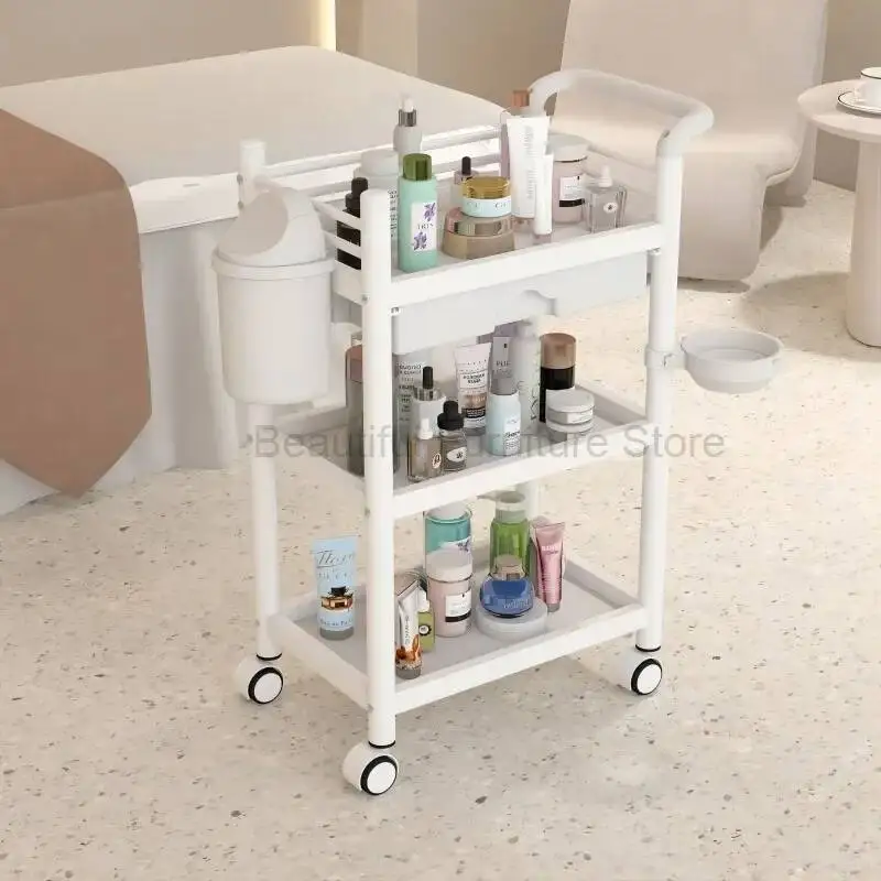 Hairdresser Rolling Salon Trolley Tool Manicure Spa Cosmetic Salon Trolley Tattoo Lash Carrito Auxiliar Salon Furniture WKST