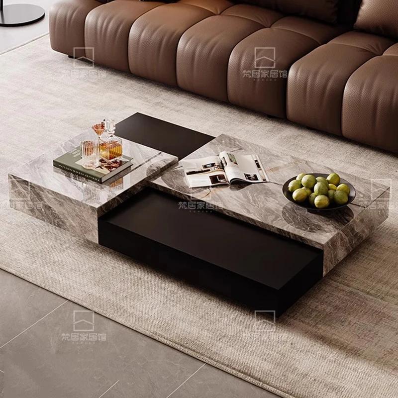 كتابة طاولة القهوة الفاخرة الديكور غرفة المعيشة الحديثة مصمم تتحرك الدائمة طاولة جانبية عشاء Meubles أثاث المنزل