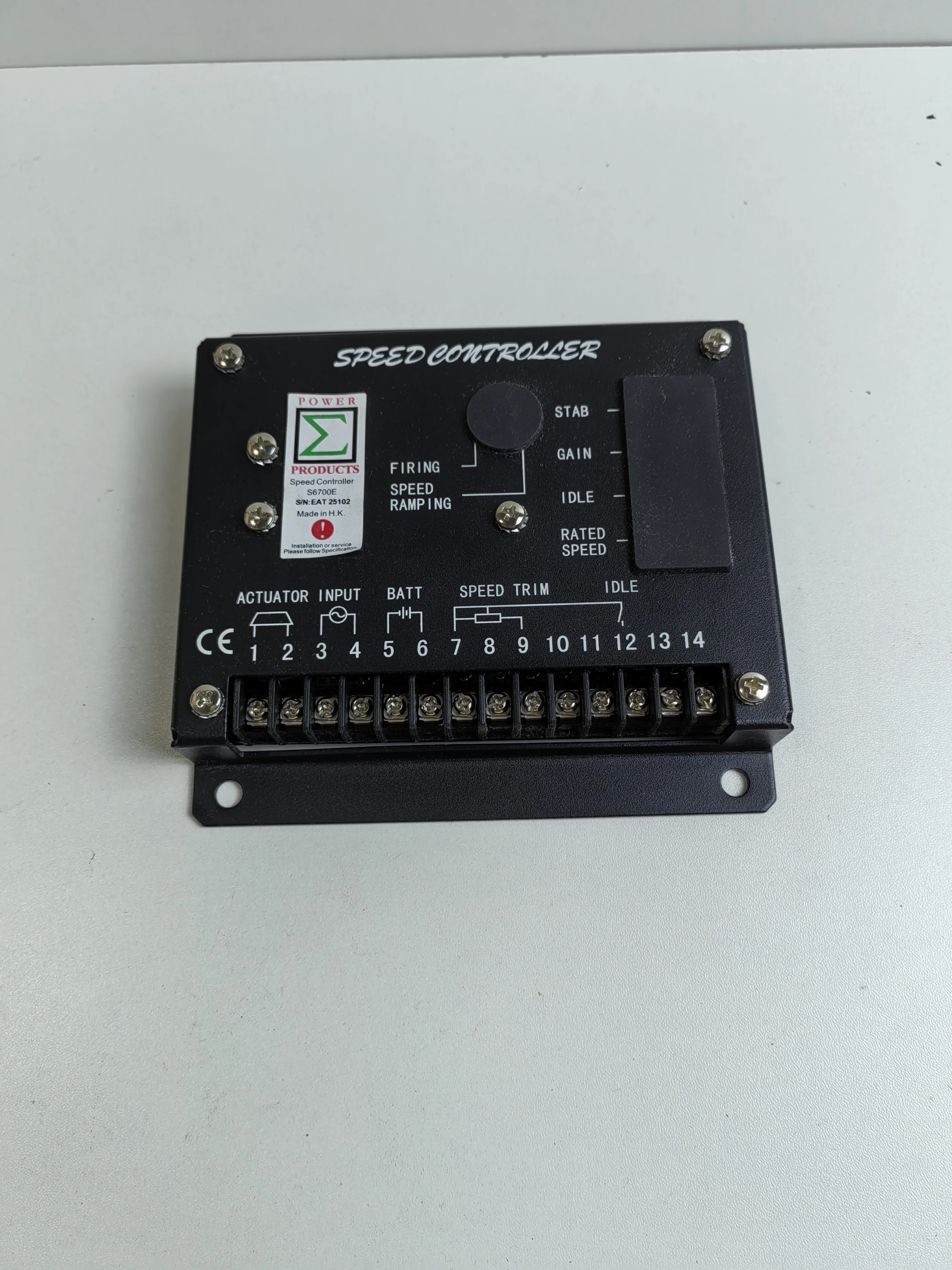 Placa de Control de velocidad del generador, unidad de Control de velocidad S6700E