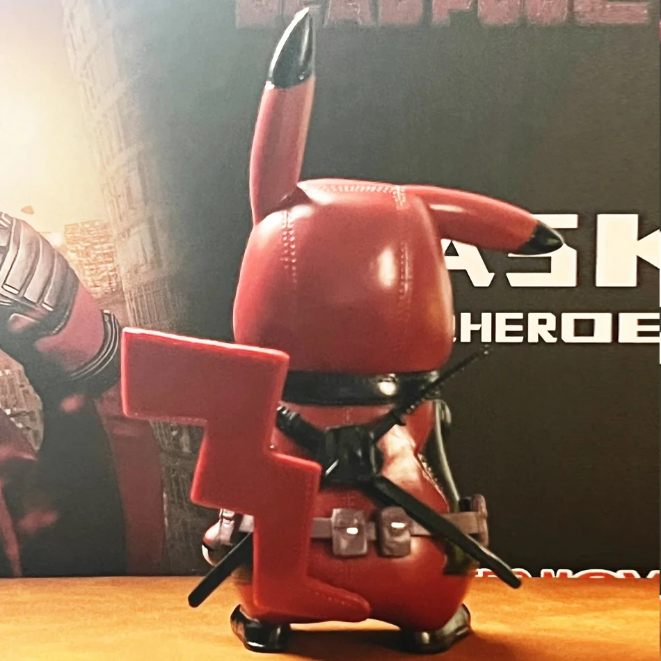12cm Pokemon Anime Figure PVC Pikachu Cosplay Deadpool Cartoon Action Figures Kawaii Model Collection Ornaments Kids Toys Gift