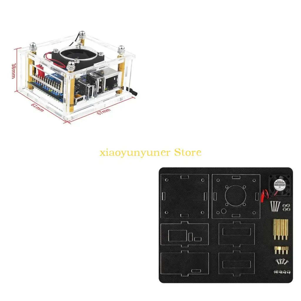 

P9JB Универсальный акриловый чехол для корпуса Zero3. Легкий доступ ко всем портам.