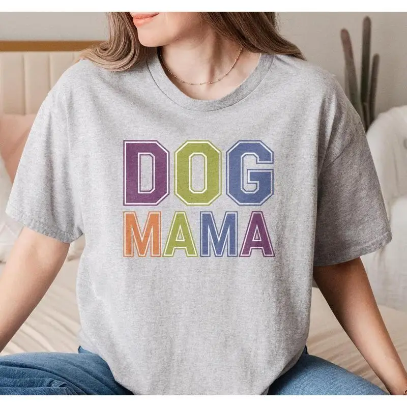 

Dog Mama T Shirt Mom Lover Fur Pet
