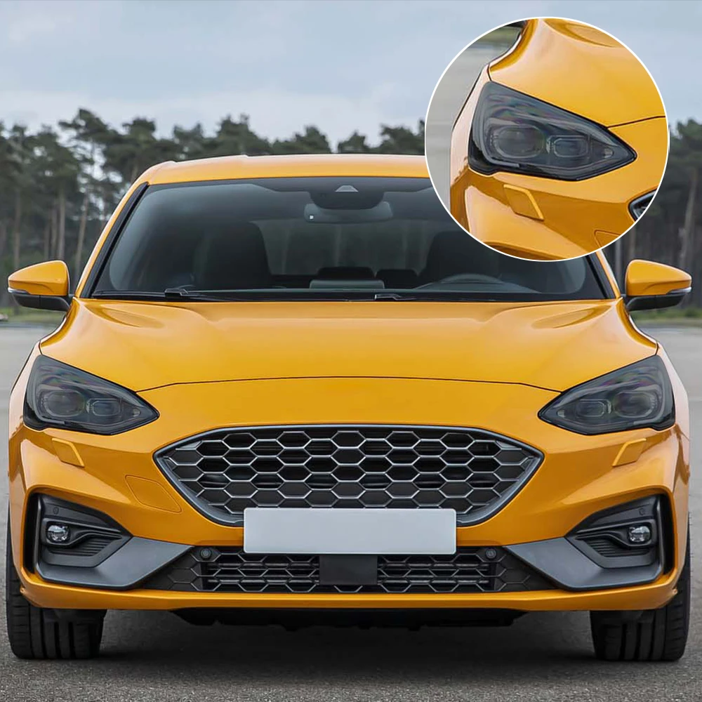 

TPU Car Headlight Protective Film For Ford Focus MK4 2018-2025 Smoke Black Pre Cut PPF Anti-Scratch High-Gloss Vinyl Wrap Kit