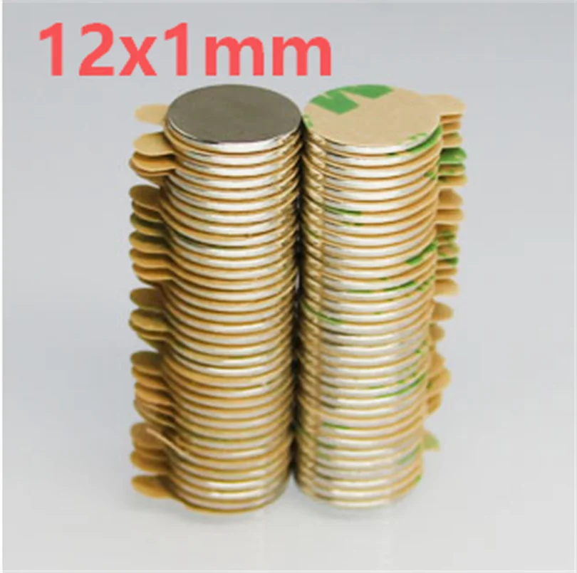 50PCS Magnet Strong Disc NdFeB Magnet 3M double-sided tape Belt with 3M self - adhesive Neodymium Magnets Magne Str