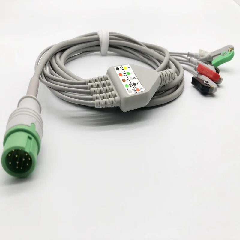 2pcs--STAR8000E/STAR8000F/STAR8000H Cable ECG Comen, 12 PIN