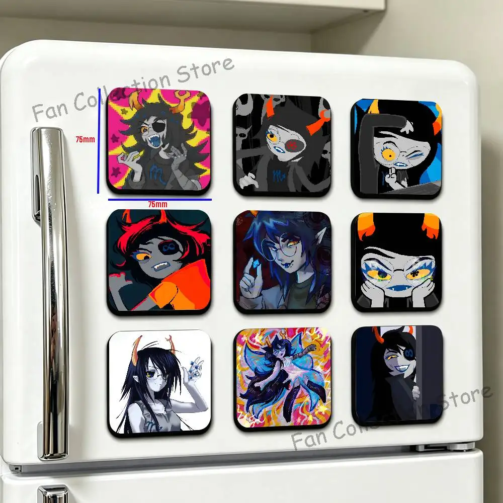 V-Vriska Serket H-Homestuck Cute Cartoon Anime Refrigerator Magnets Soft Magnetic Heat Transfer Refrigerator Magnets Gift